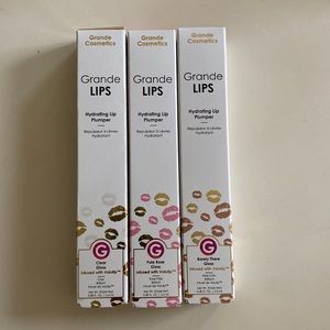 Grande cosmetics “Grande Lips” colors: Clear/ Pale Rose/ Barely there.